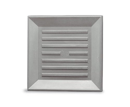Crescent Garden Universal Square Plant Saucer, Houseplant Durable Drip Tray for Square Planter, Plastic Drainage Dish, Indoor/Outdoor Flowerpot Saucer - 9'' Inner x 12.5" Outer (Concrete Color) - color: Weathered Concrete, size: 9" (Inner)