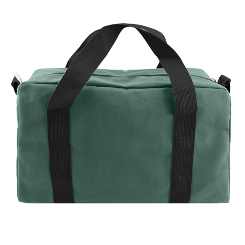 Small Tool Bag, Close Top Wide Mouth Tool Organizer Bag, Large Tool Bags - color: DarkGreen, size: 18 Inch