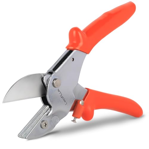 LeafLux 8" Professional Heavy Duty Anvil Pruning Shears with SK-5 Blades, Garden Shears for Dry Stems and Small Branches, Gardening Scissors, Clippers for Wood, Plastic, Rubber, Leather | LFXP1108 - color: 1108
