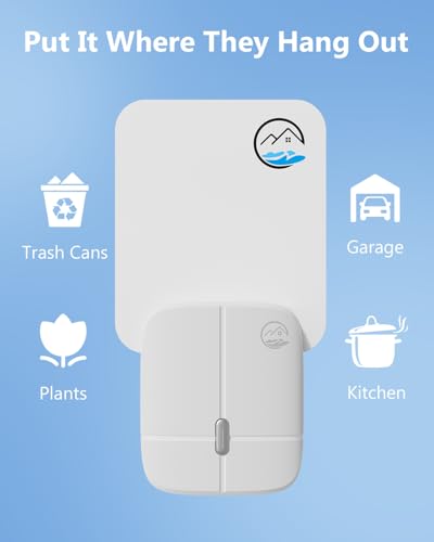 Mosiller Flying Insect Trap, Indoor Plug-in Fruit Fly Trap, Gnat Traps, Suitable for Gnat, Moth, and Mosquito, and Can Used in Every Corner of Home - 1 Device +5 Glue Cards