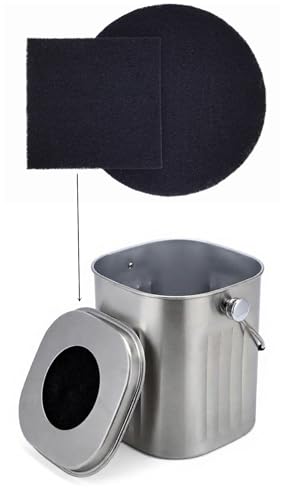 7.25" Kitchen Compost Bin Carbon Filter 6pcs & 4.75" Countertop Bucket Pail Charcoal Filter 6pcs