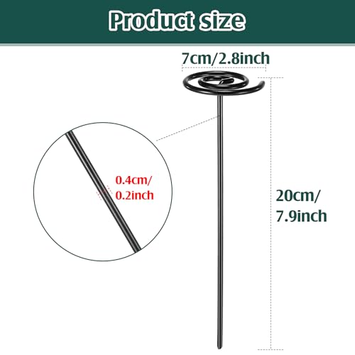 Ferraycle 100 Pcs Landscape Fabric Pins Circle Top Galvanized Landscape Spikes Garden Stakes Spikes Pins for Securing Weed Barrier Sod Fabric Netting Ground Sheets and Fleece(7.8 Inches)
