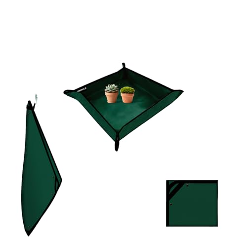 Repotting Mat for Indoor Plants 27"x27", Unique Gifts for Plant Lovers - color: Dark Green, size: 27" x 27" x 0.1"