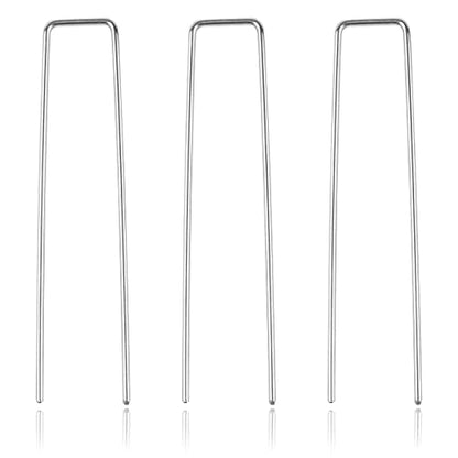 Super Geotextile Landscape Staples - Heavy Duty 11 Gauge Galvanized U-Shaped Sod Pins for Weed Barrier and Landscaping Fabric Stakes - Extra Strong - 1" x 6" (1000 pcs) - size: 1000 Pcs x 6"