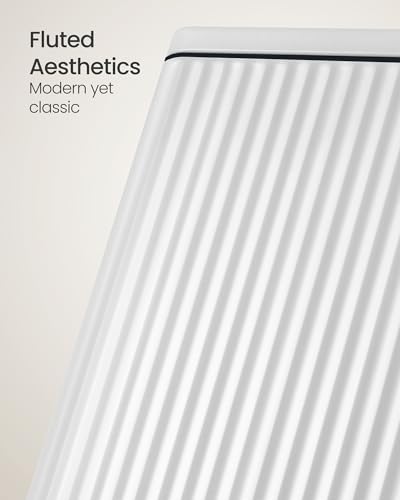 SONGMICS Trash Can, 13 Gallon (50 L) Slim, Stainless Steel, with Lid, Pedal - color: Cloud White, size: 13 Gallon (Slim)