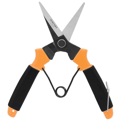Zenport H303 Light Needle Nose Shear with Wishbone Spring, 6.75-Inch