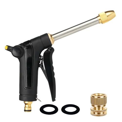 Upgraded Metal Garden Hose Nozzle - color: Black
