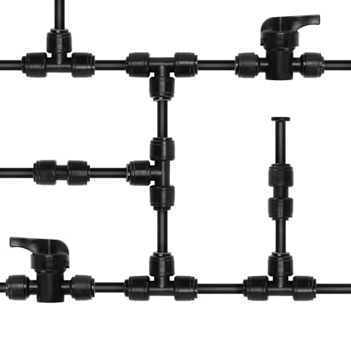 1/4 drip Irrigation tubing 50ft,with Push to Lock Connectors, Drip Irrigation System for Garden, Quick Connection Plant Watering Devices, Garden Watering System - size: 1/4''50ft