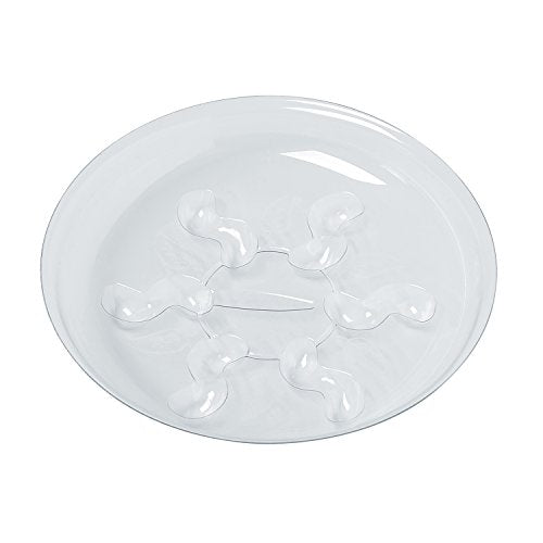 Idyllize 5 Pieces of 8 inch Clear Thick Plastic Heavy Duty Plant Sturdy Saucer Drip Trays for pots (8") - size: 8"
