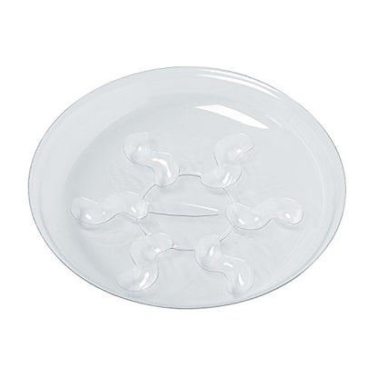 Idyllize 5 Pieces of 8 inch Clear Thick Plastic Heavy Duty Plant Sturdy Saucer Drip Trays for pots (8") - size: 8"