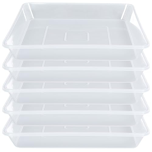 LWALRS Square Plant Saucer 12 Inch 5 Pack, Strong Clear Plastic Flower Plant Pot Saucer, Square Planters for Indoors and Outdoors Plants, Garden Plant Saucers for Pots Plant Trays. - color: Clear, size: 12"(5 pack)