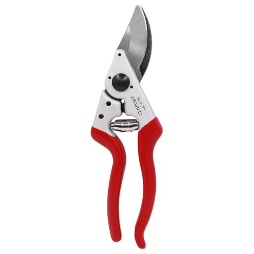 Zenport QZ408-3PK of Pruners, 8.5-inch Angled Head, Ergonomic Forged Bypass Pruner, 3-Pack