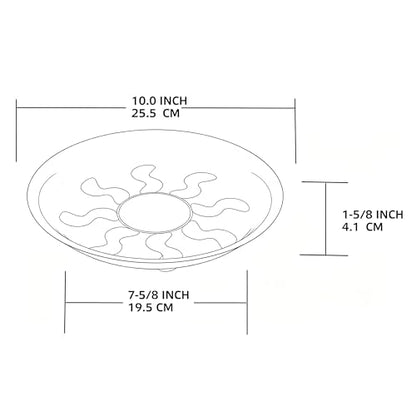 4 Pack Heavy Duty Antique Bronze Plant Saucer Sturdy Pot Tray Plant Drip Trays Drip Trays for pots,Plant Water Catcher Tray,Flower Pot Saucer Water Drainage Tray Floor Protector (10 INCH) - size: 4PK 10 inch Bronze