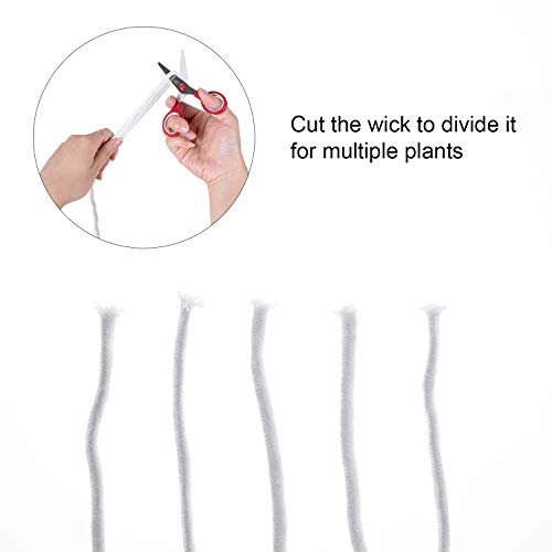 ORIMERC 30 feet 1/5 inch Self Watering Capillary Wicking Hydroponic Wick Cord Vacation Plant Sitter DIY Self-Watering Planter Pot Automatic Water System Device Potted Violet Auto Seedling Waterer Rope - size: 30 feet (1/5 inch)