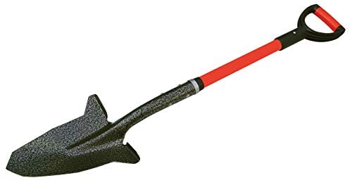 Spear Head Spade SHFD3 40" Red Garden Spade Shovel - Gardening Shovel with a 9" x 11" Beveled Blade, Steel-Reinforced Fiberglass Long Handle & Cushioned D-Grip - Digging Spade for Planting - color: Red