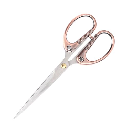 6.3" All Stainless Steel Office Scissors,Ultra Sharp Blade Shears,Sturdy Sharp Scissor for Office Home School Sewing Fabric Craft Supplies Multipurpose Scissors Bronze - color: Bronze, size: 6.3"