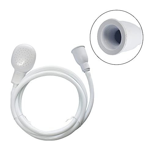 2m/6.56ft Pet Sink Spray Hose Portable Garden/Tub Faucet Sprayer Handheld Hose Faucet Shower for Bathing Baby,Pets,Washing Hair,Rinsing Vegetables - color: White - 2m/6.56ft