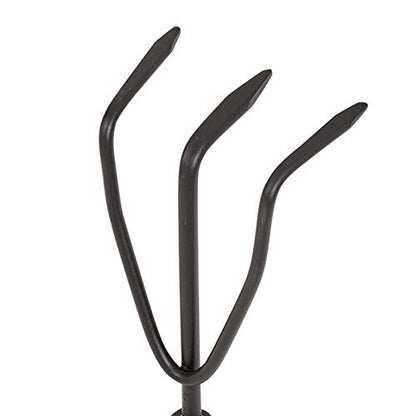 AMES 2446300 Tempered Steel Hand Cultivator with Wood Handle, 11-Inch, Brown - style: Wood Handle Hand Cultivator