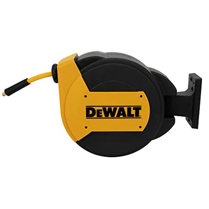 DEWALT Enclosed Hybrid Polymer 3/8 in. x 50 in. Hose Reel with 1/4 in. NPT Fitting DXCM024-0434