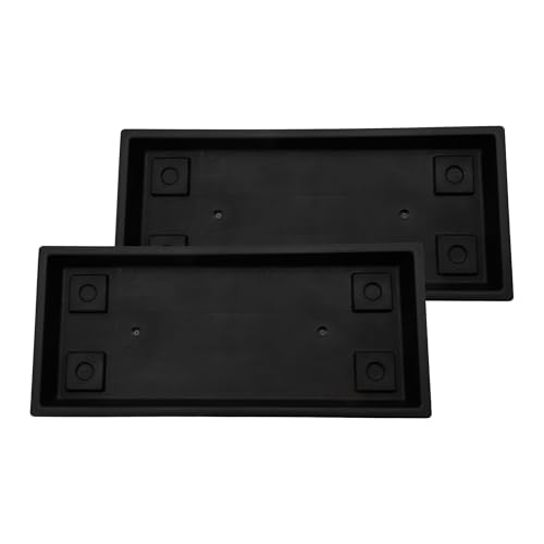 The HC Companies Venetian Window Planter Box, 23.5 Inch, Black, 2-Pack - color: Black, size: 23.5" (Pack of 2)
