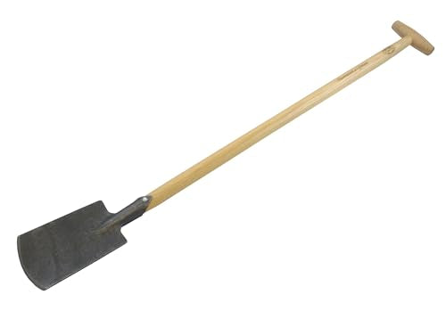 Dewit Perennial Spade – Long Handle | Compact Garden Digging Tool | T-Handle | Tempered Boron Steel Blade | Ash Wood | 38” Length