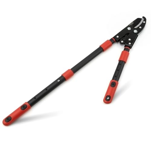 AGRICUT Telescopic Garden Loppers Anvil - Extendable Tree Trimmer 26" to 40.5" Reach, 2" Cut Capacity Heavy Duty Branch Cutter with 59HRC High Carbon Steel Teflon Blade, Loppers for Cutting Branches - style: Lopper (Extendable)