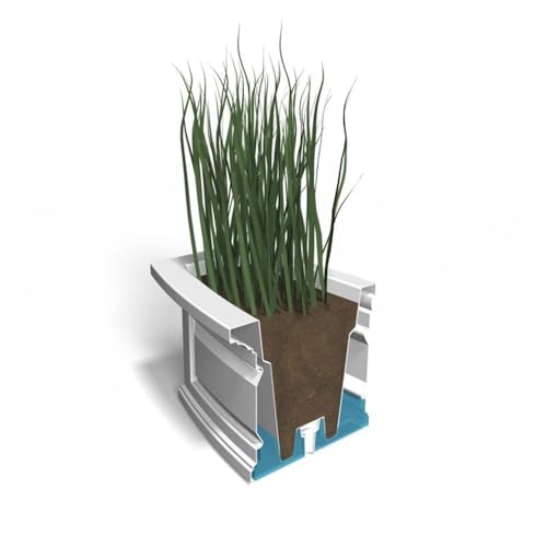 Pemberly Row 3ft Weatherproof Plastic Window Box, Black Finish, UV-Resistant Polyethylene Resin, Built-in Water Reservoir, Double Wall Design, 36 in Planter for Outdoor Garden or Patio Use - color: Black
