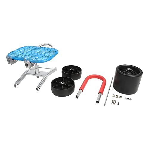 Garden Cart Rolling Stool Garden Scooter Stool Work Seat Cart Adjustable Height with 3 Wheels 360 Swivel Seat Garden Stool for Planting Lawn Yard