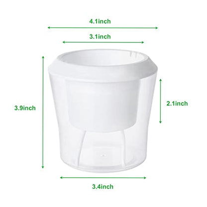 MNKNENG 12 Pack Self Watering Pots for Indoor Plants 4.3 Inch Small Self-Watering Planter Pots with Water Level Indicator, Clear Plastic Round Plant Pot for Succulent, Flower, Herb,Office Home Decor