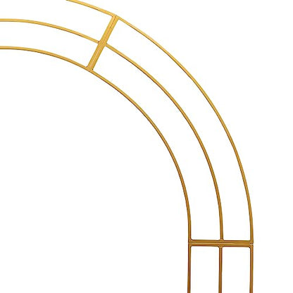 TFCFL Garden Arbor Arch 6.9 * 8.5 Ft Metal Wedding Arch, Heavy Duty Garden Trellis, Easy to Assemble, Garden Arbor for Climbing Plant Outdoor & Indoor, Party Ceremony Arches (Gold)
