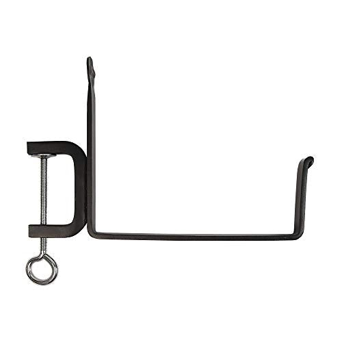 Achla Designs SFB-02C, 8 inch Railing clamp Window Flower Box Brackets, Black - size: 8 Inch