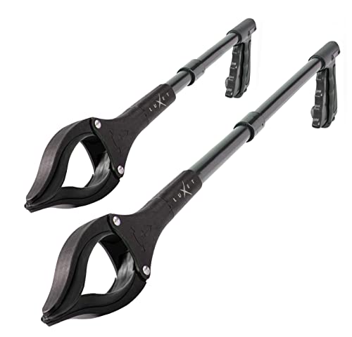 Grabber Reacher Tool - 2 Pack - Latest Version Long 19/32 Inch Foldable Pick Up Stick - Strong Grip Magnetic Tip Lightweight Trash Picker Claw Reacher Grabber Tool for Elderly Reaching, Luxet (Black) - color: Black