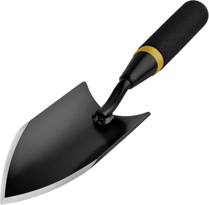 Gardening Hand Trowel – Heavy Duty Carbon Steel with Rubberized Grip, Ideal for Soil Digging, Planting & Transplanting