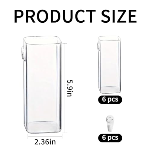 Glass Wall Mounted Planters 6 Pcs Hanging Flower Vase Glass Tubes