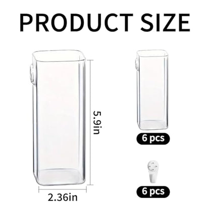 Glass Wall Mounted Planters 6 Pcs Hanging Flower Vase Glass Tubes