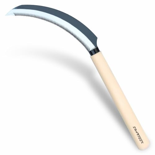 Grass Sickle Hoe Gardening Handheld Tool Weeding Tools for Garden (White) - color: White