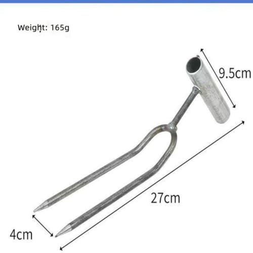 CEEHHXI，2-Pack 2-Prong Hand Cultivator Fork ，Small Garden Fork 2 Prong Garden Fork Steel Garden Hand Rake for Loosening Soil, Weeding, Tilling & Aerating