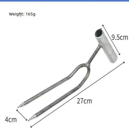 CEEHHXI，2-Pack 2-Prong Hand Cultivator Fork ，Small Garden Fork 2 Prong Garden Fork Steel Garden Hand Rake for Loosening Soil, Weeding, Tilling & Aerating