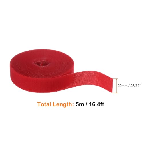 HARFINGTON Garden Plant Tape 16.4ft 25/32" Reusable Ties Strap Red - color: Red, size: 16.4ft x 25/32"