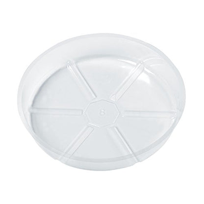 10 Pieces of 8 inch Clear Plastic Plant Saucer Drip Trays for pots (8") - size: 8"