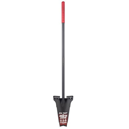 Root Slayer RS241 Long Handle Steel Garden Shovel, Black - color: Black, size: XL