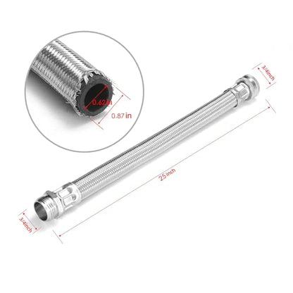 Garden Hose Extender, Kink-Free, Braided Stainless Steel Water Hose - size: 2FT, style: Male to Female