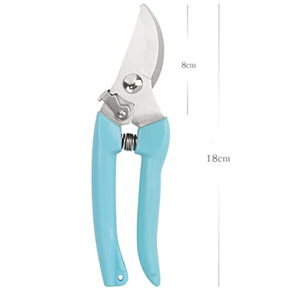 Curve Gardening Scissor with Sharp Stainless Steel Blade Garden Shears for Cutting Flowers Trimming Plants of Yard Florist Flower Rose Herb Hedge Bonsai and Fruits Picking (Pink Handle) - style: Pink Handle