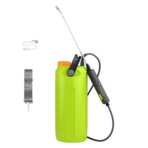 HIFAY ESX-8 Electric Sprayer, Garden Sprayer 2 Gallon,Weed Sprayer in Lawn & Garden,Rechargeable Battery Powered Sprayer with Telescopic Wand,Plant Mister,Pump Sprayer,Indoor Watering Can for Plants - color: Green