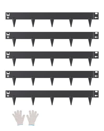 VEVOR Steel Landscape Edging, 5 Packs 39 x 3 in Rust-Resistant Metal Landscape Edging, Bendable Garden Edging Border, Heavy Duty Lawn Edging, Easy-to-Install, Flower Bed Yard Pathway Divider Black - size: 39" L x 3" H, style: Upgraded version(Black)