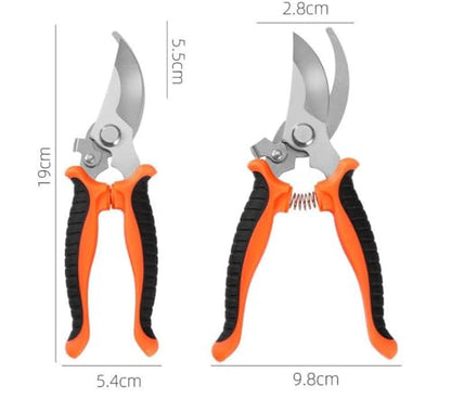 Pruning Shears 3MM, Garden Shears 7.5" Professional Stainless Steel Pruning Shears for Gardening, Sharp Handheld Heavy Duty Garden Hedge Clippers/Scissors Pruners Tools