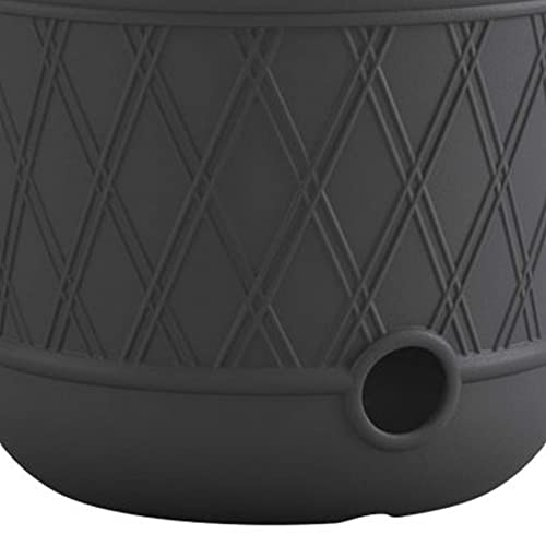 Suncast 4 Pack 14" x 12" Round Resin Decorative Weatherproof Outdoor Hideaway Standard Garden Hose Storage Pot with Drainage Holes, Gray - size: 4 Pack