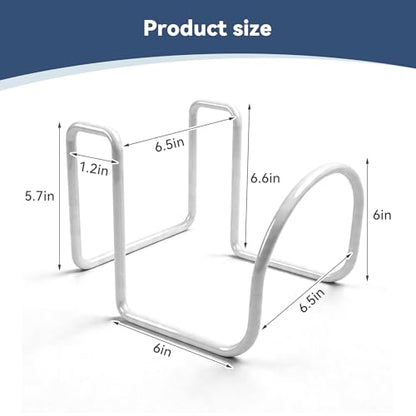 Heavy Duty Garden Hose Holder for Fence, Fits 2" Railings, White