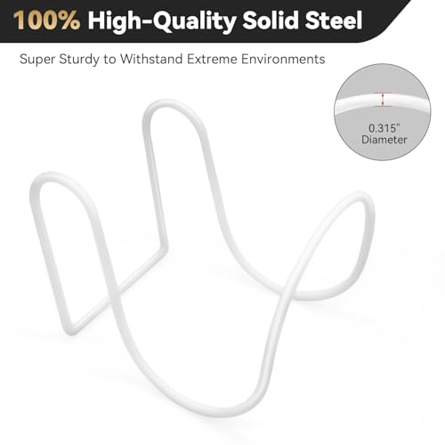 Heavy-Duty Wall Mount Hose Holder, Holds 50-150 FT Hoses, White
