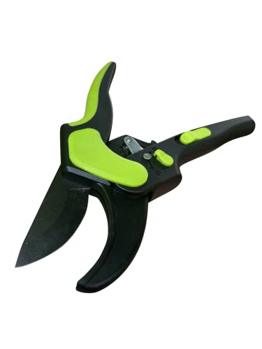 Garden Guru 2 in 1 Ratchet Pruning Shears Clippers – 4X Cutting Power – Ratcheting Garden Anvil Pruners Scissors - Ergonomic Grip - Makes Tough Cuts Easy - Great for Seniors & Arthritic Hands (2 Pack) - size: 2 Pack, style: 2 in 1 Ratchet (small hands)